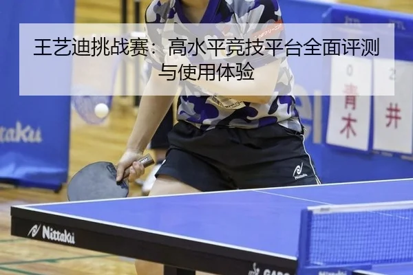 王艺迪挑战赛：高水平竞技平台全面评测与使用体验